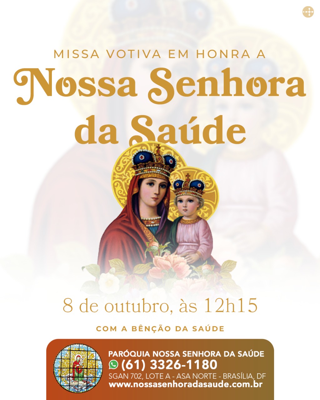Missa Votiva em Honra a Nossa Senhora da Saúde « Santuário Nossa Senhora da Saúde Missa Votiva em Honra a Nossa Senhora da Saúde « Santuário Nossa Senhora da Saúde