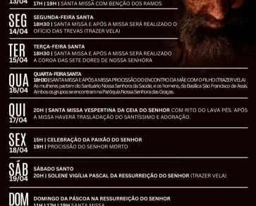 Programação da Semana Santa 2025