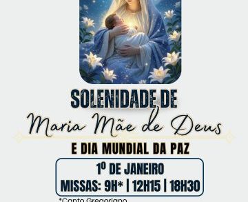 Missas do dia 1° de janeiro de 2026