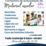Campanha de Arrecadação de Material Escolar