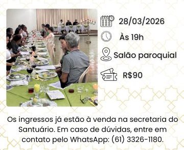 Adquira seu ingresso! Ceia da Páscoa Judaica