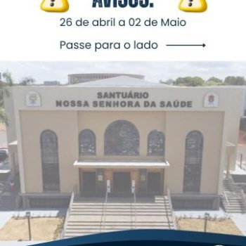 Avisos da Semana de 26 de abril a 2 de maio