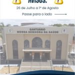 Avisos da Semana de 26/7 a 1°/8
