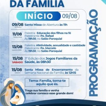 Participe da Semana da Família 2026