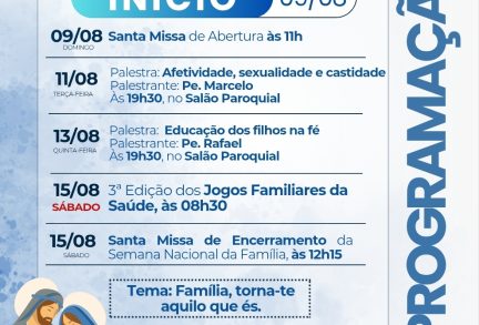 Participe da Semana da Família 2026